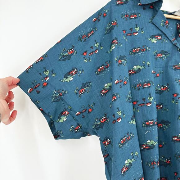 Duluth Women Printmaker Lightweight Popover Top 2X Novelty Camper Outdoors Retro - Picture 3 of 9